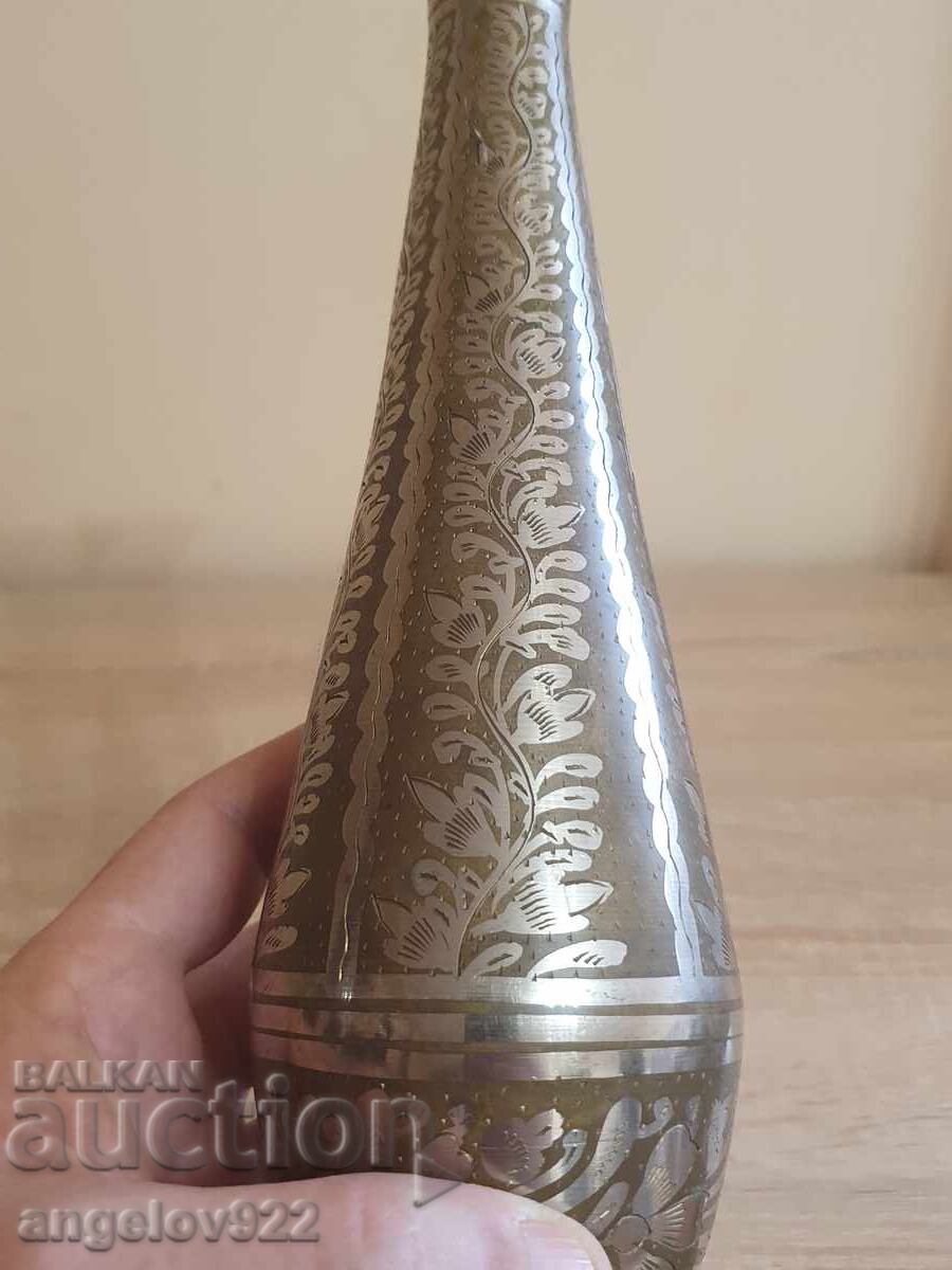 Голяма гравирана бронзова ваза!!! - 5