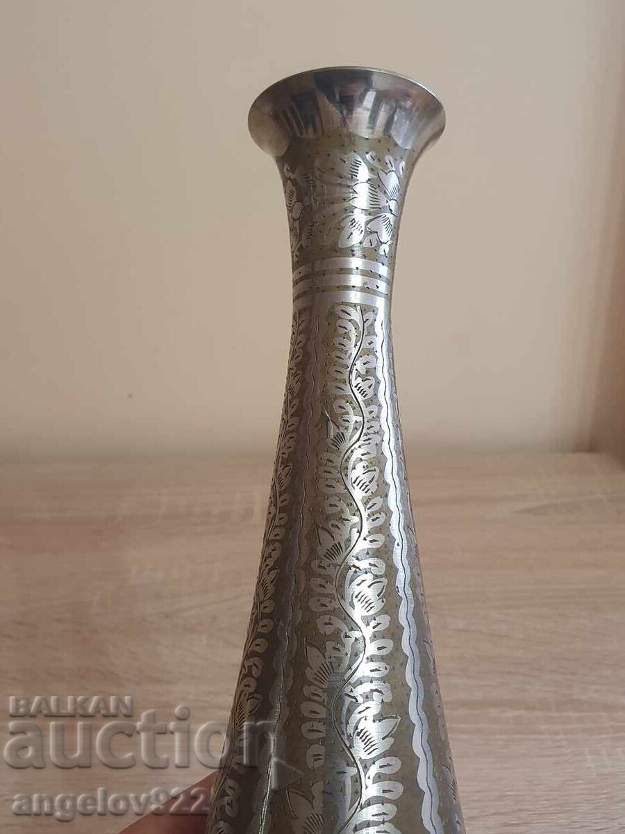 Голяма гравирана бронзова ваза!!! - 6