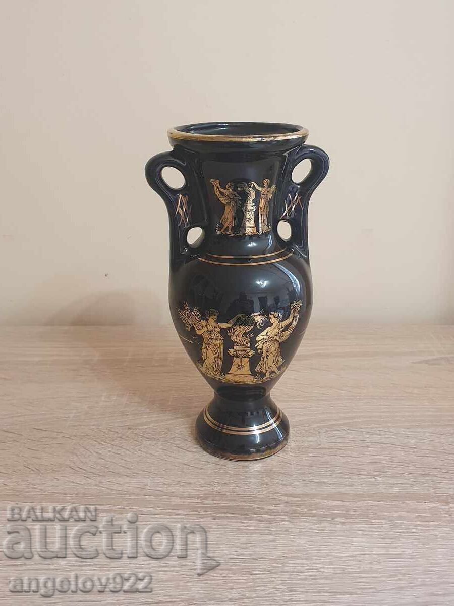 Porcelain vase with 24 karat gold plating!!!