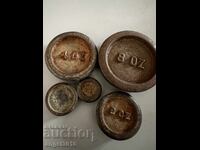 Greutăți antice de colecție 8oz - 1/2oz