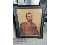 LITOGRAFIE FOARTE VECHE CU ȚARUL RUS NICOLAE AL II-LEA