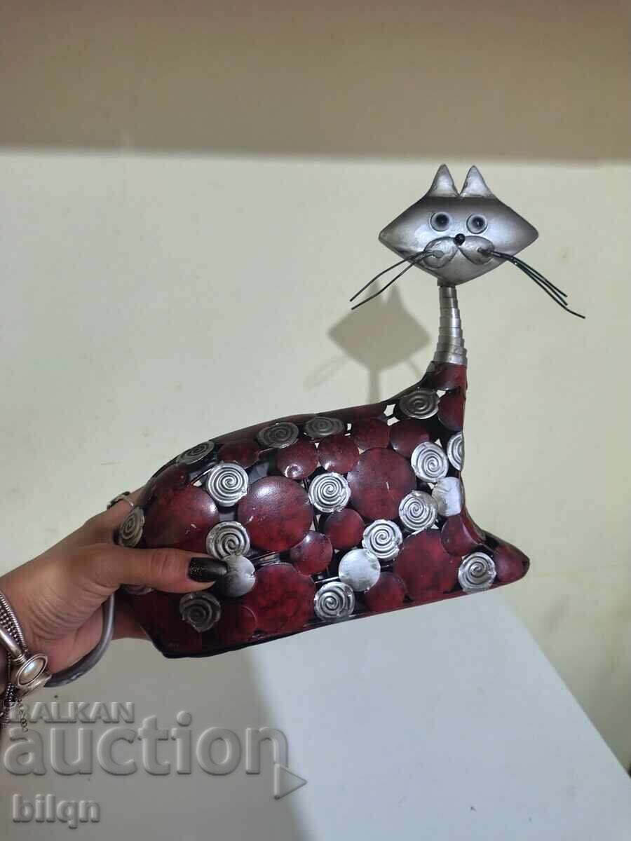 Superbă Sculptură Metalică - Pisică - 6 Superbă Sculptură Metalică - Pisică - 6