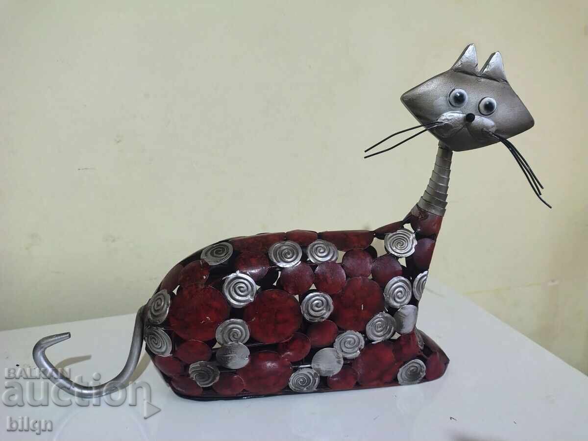 Superbă Sculptură Metalică - Pisică Superbă Sculptură Metalică - Pisică