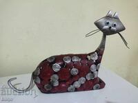 Εξαιρετικό Μεταλλικό Γλυπτό - Γάτα