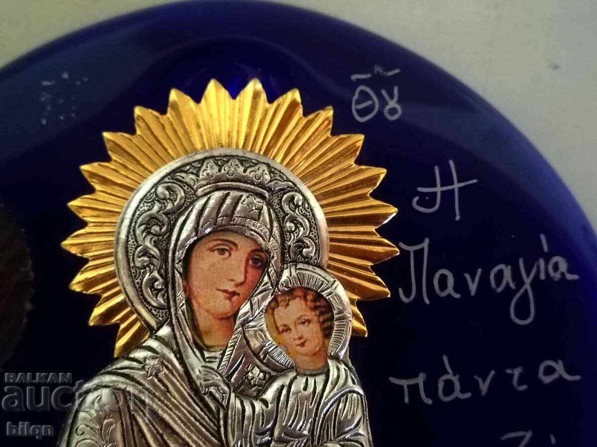 Аукцион Красива Икона Дева Мария Със Младенеца