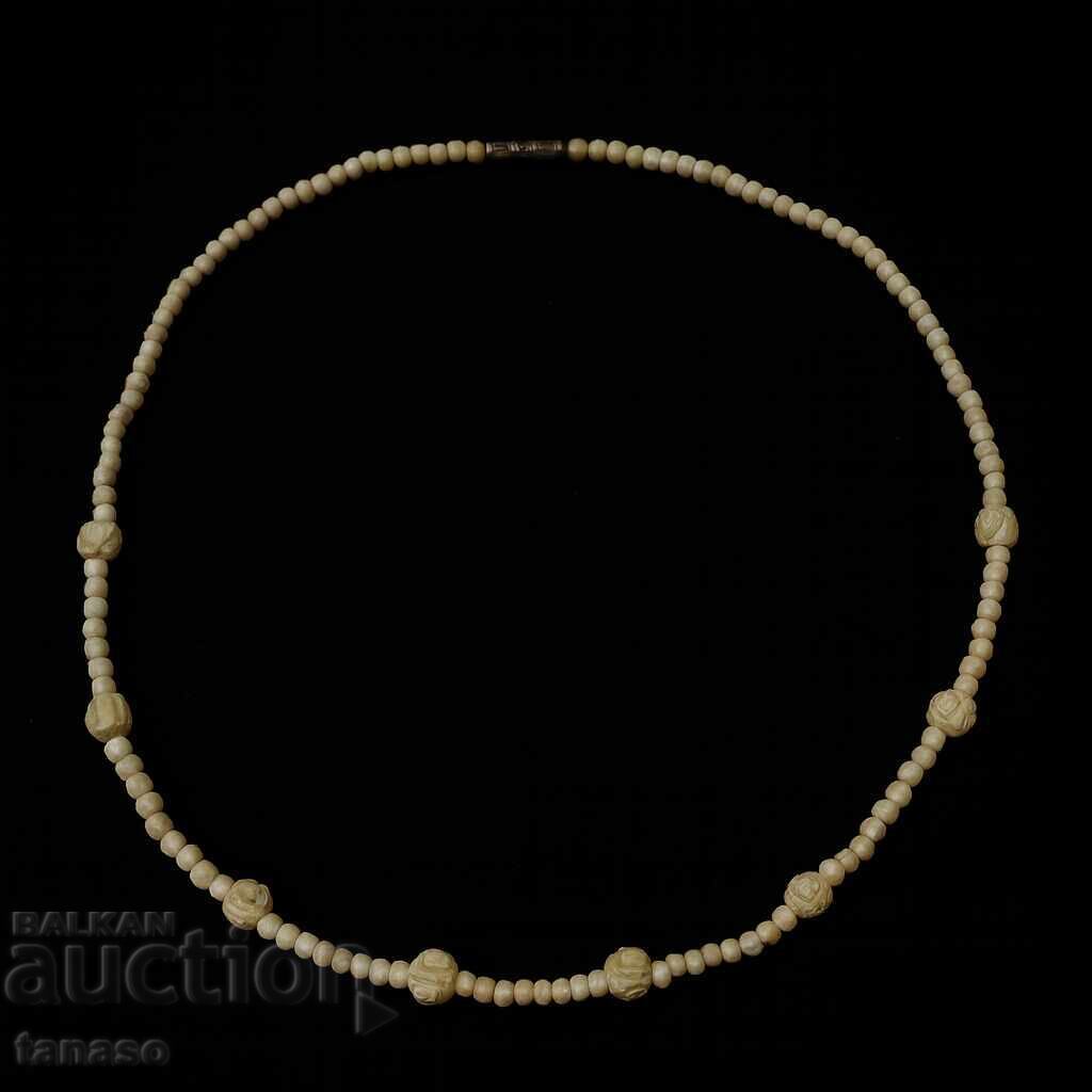 Δημοπρασία Χειροποίητο σκαλιστό παλιό κολιέ από ελεφαντόδοντο