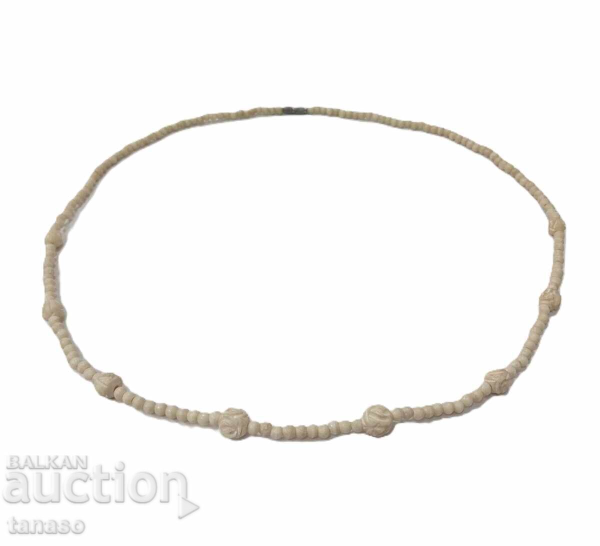 Χειροποίητο σκαλιστό παλιό κολιέ από ελεφαντόδοντο - 6