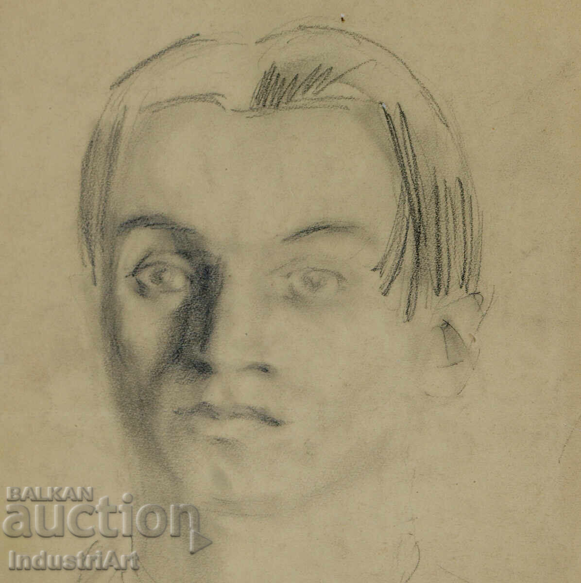 Доставка на Стара рисунка молив портрет на мъж