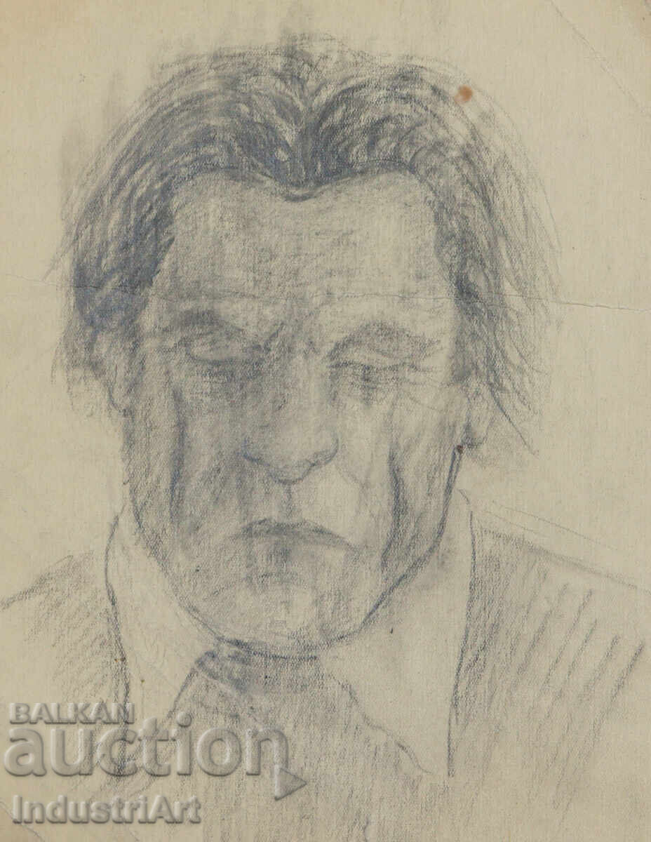 Παλιό σχέδιο με μολύβι, πορτρέτο άνδρα με τιμή 100.00 BGN | € 51.13 Παλιό σχέδιο με μολύβι, πορτρέτο άνδρα με τιμή 100.00 BGN | € 51.13
