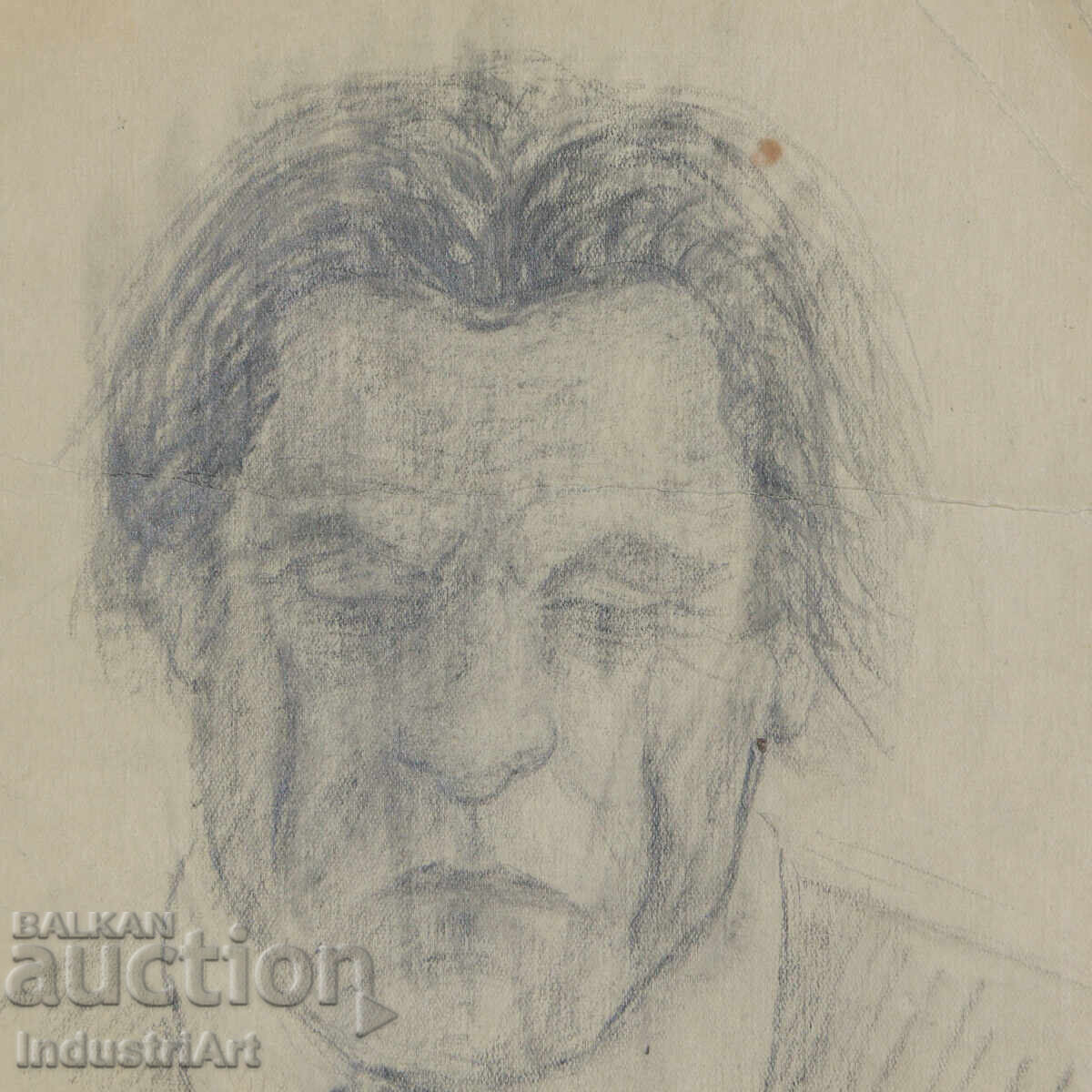 Παράδοση Παλιό σχέδιο με μολύβι, πορτρέτο άνδρα Παράδοση Παλιό σχέδιο με μολύβι, πορτρέτο άνδρα