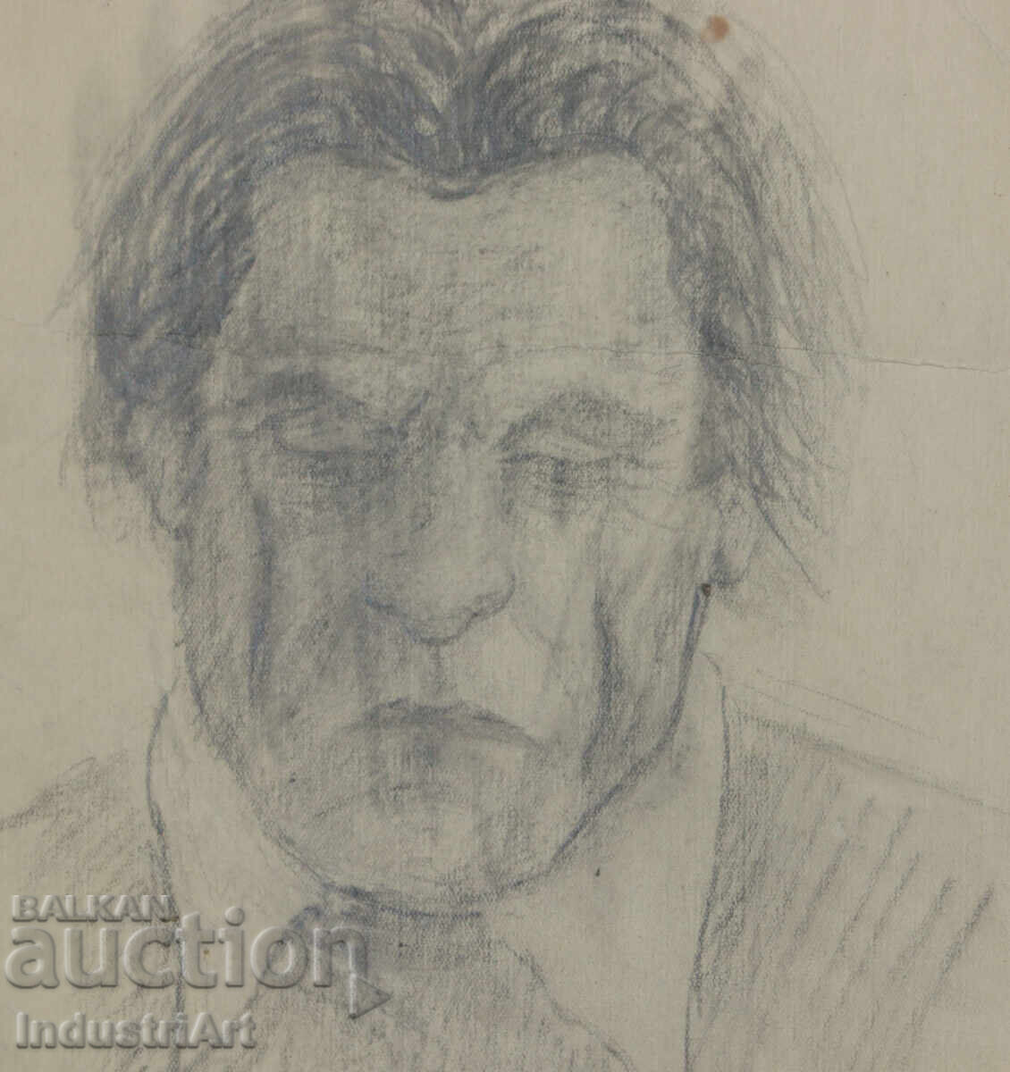 Παλιό σχέδιο με μολύβι, πορτρέτο άνδρα - 5 Παλιό σχέδιο με μολύβι, πορτρέτο άνδρα - 5