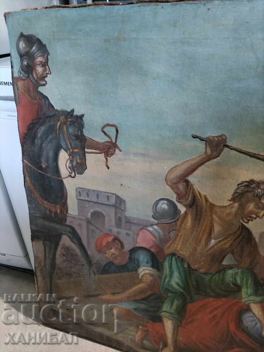 Delivery of OLD PAINTING OF THE CRUCIFIXION OF JESUS CHRIST