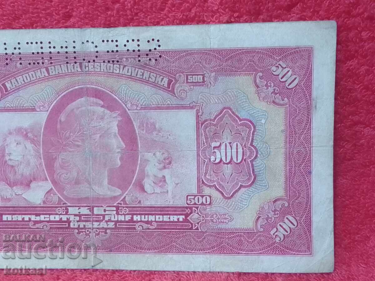 Old Banknote Czechoslovakia 1929 - 6 Old Banknote Czechoslovakia 1929 - 6