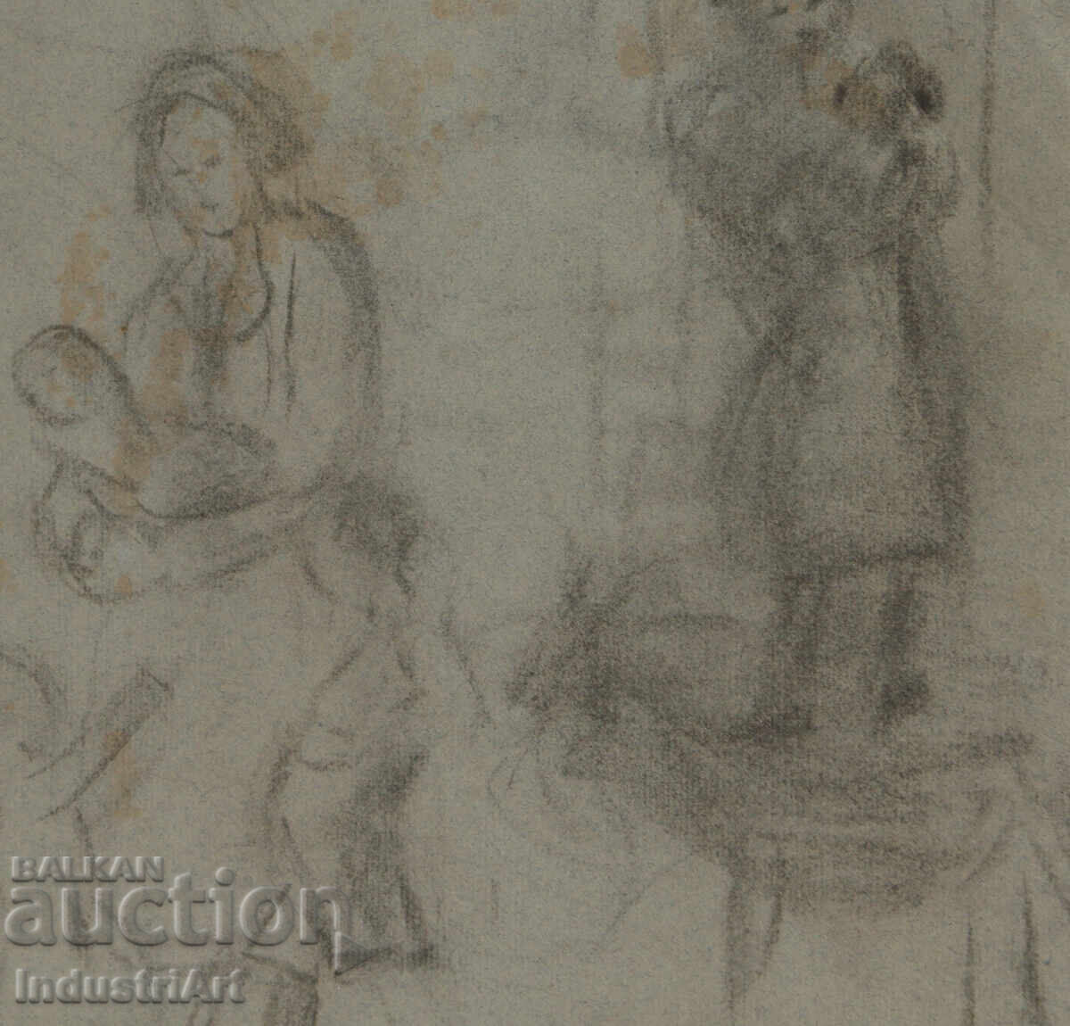 Livrarea Desen vechi schiță creion portret figuri