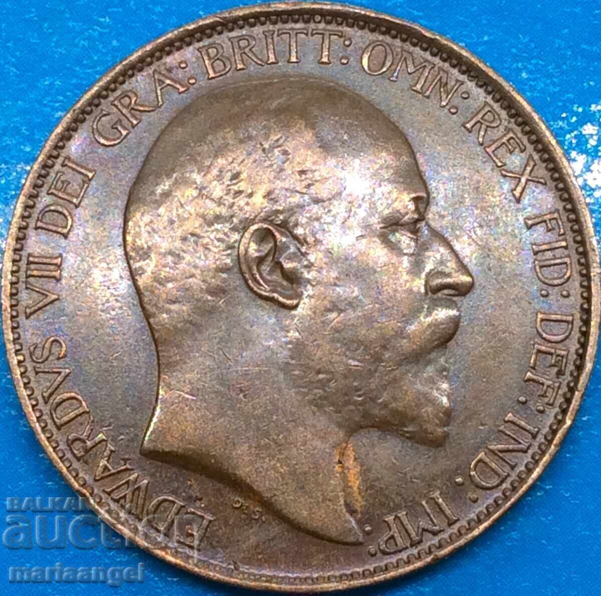 Παράδοση Ηνωμένο Βασίλειο 1/2 πένες 1906 Έντουαρντ χάλκινο - ποιότητα!