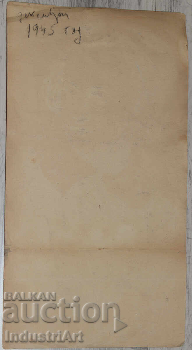 1945 g. Παλιά παστέλ ζωγραφιά γυναικείου πορτρέτου - 7