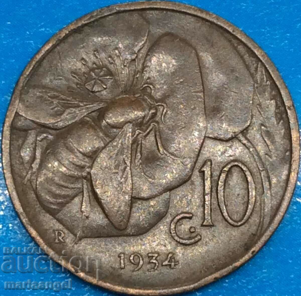 Auction  10 Centesimi 1934 Italy Victor Emmanuel III