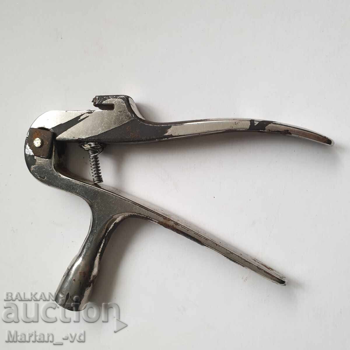 Auction  Metal conductor's punch from BDZ (Bulgarian State Railways) 60s NRB