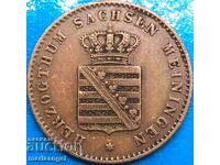Saxe-Meiningen 2 pfennig 1865 Germany - quite rare