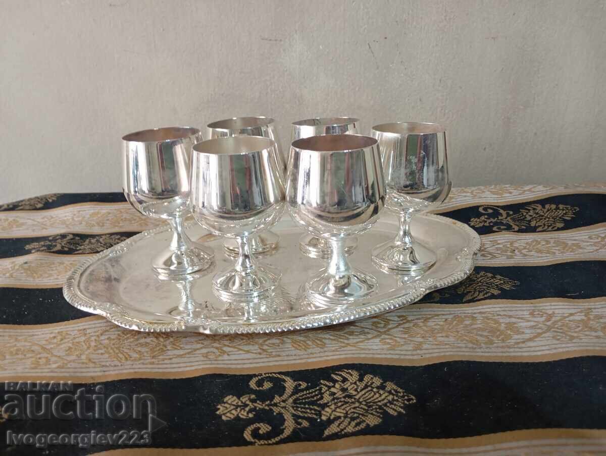 Посребрен сервиз за алкохол Посребрен сервиз за алкохол