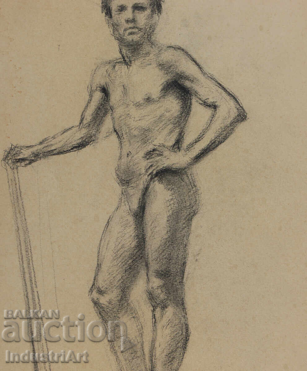 Old pencil drawing portrait nude body - 5 Old pencil drawing portrait nude body - 5