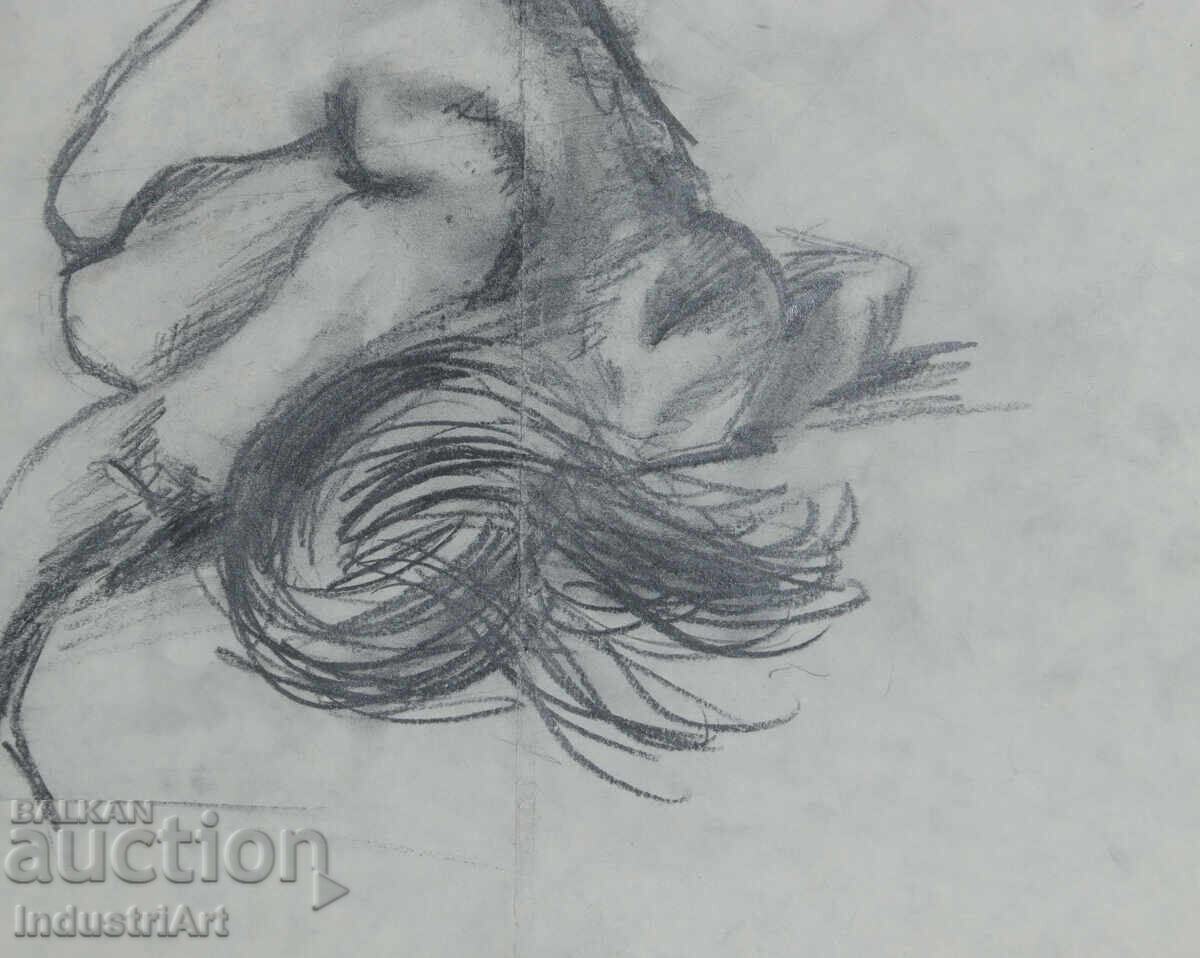 Old pencil drawing portrait nude body - 5 Old pencil drawing portrait nude body - 5