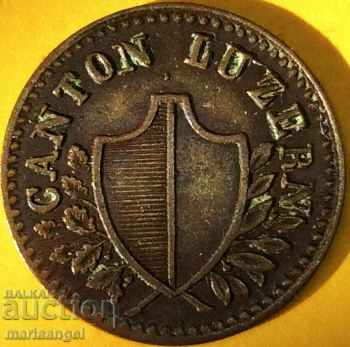 Switzerland 1 Rapen 1843 Canton of Lucerne - 5