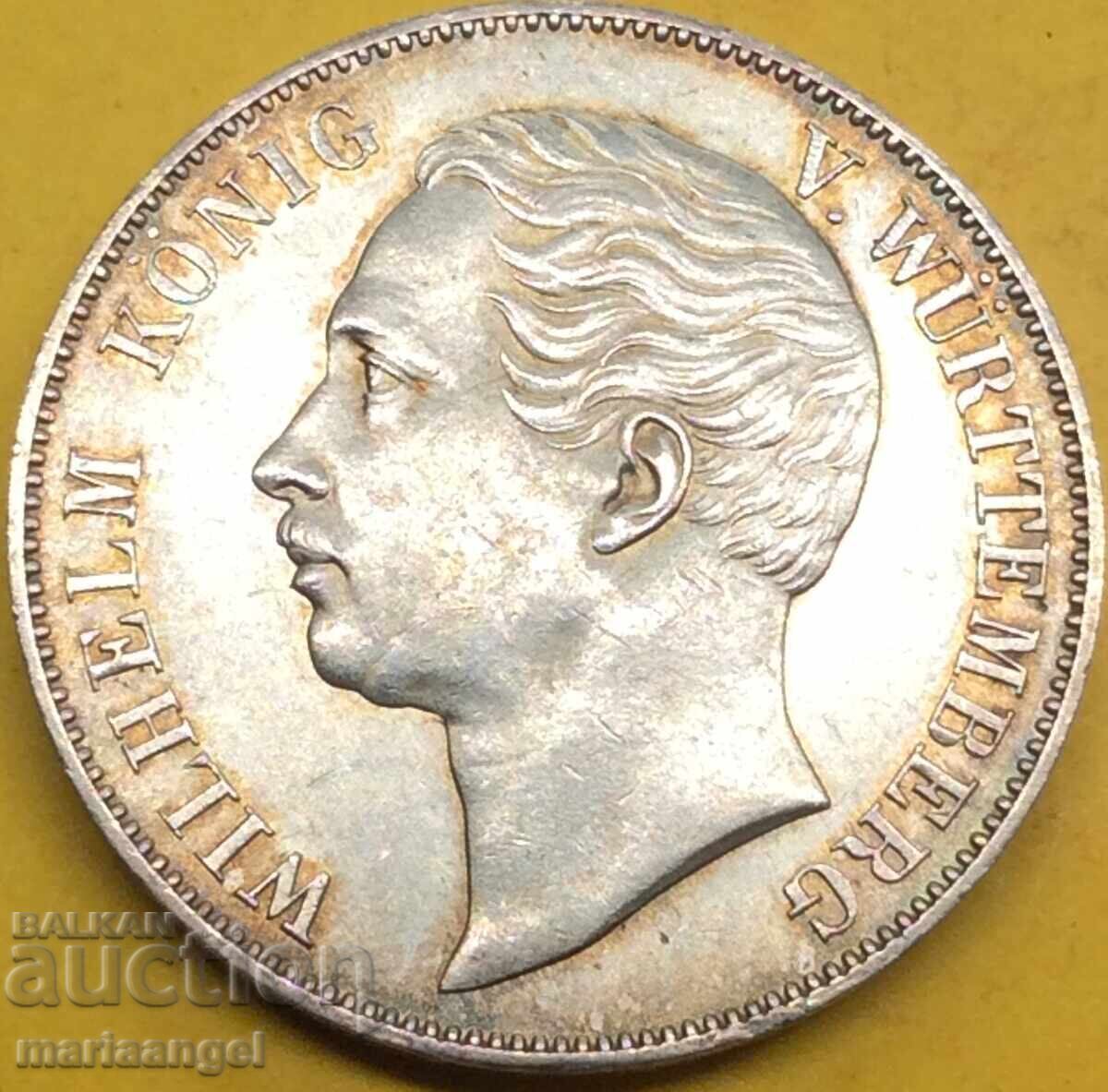 Талер 1861 Германия Вилхелм - крал на Вюртемберг UNC патина с цена 739.00 лв. | € 377.84
