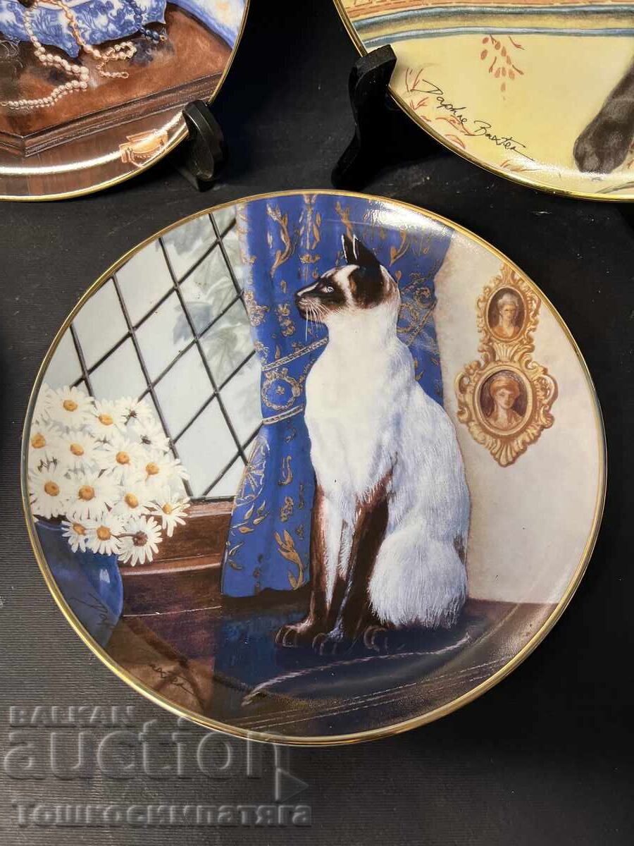 Farfurii de porțelan de colecție cu pisici - 6