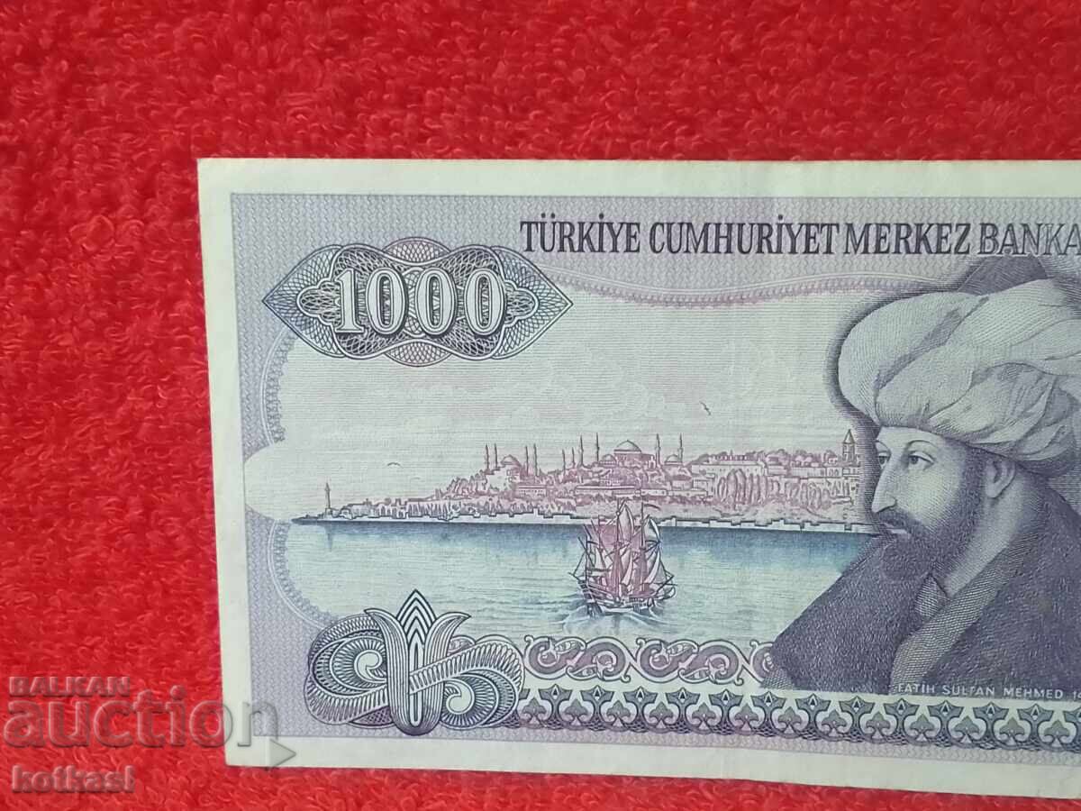 Bancnotă Veche 1000 Lire 1970 Turcia LirasI - 5