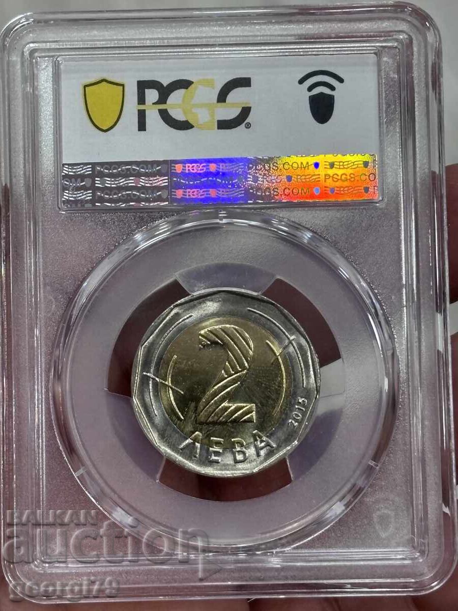 Παράδοση 2 leva 2015 PCGS MS 66 Παράδοση 2 leva 2015 PCGS MS 66