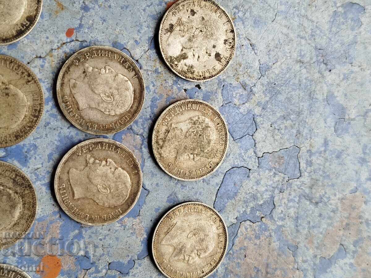 Lot de leva de argint bulgărești - 5 Lot de leva de argint bulgărești - 5