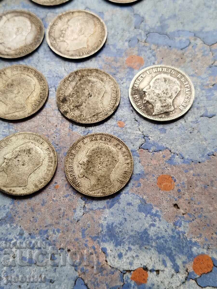 Lot de leva de argint bulgărești - 6 Lot de leva de argint bulgărești - 6