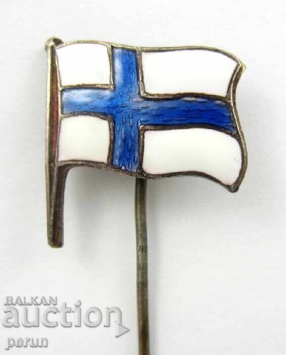 Много стара значка-Флаг на Финландия-Топ емайл