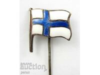 Πολύ παλιό σήμα-Σημαία Φινλανδίας-Κορυφαίο σμάλτο