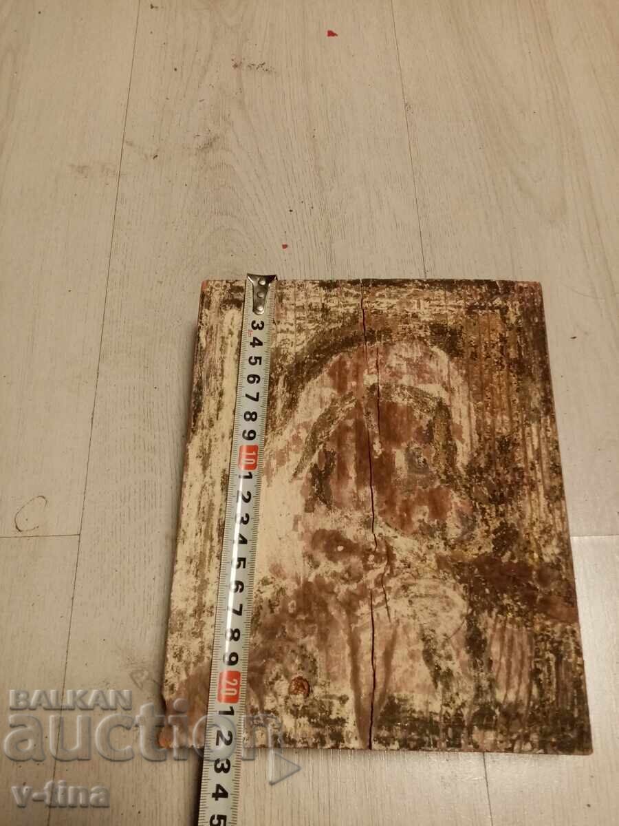 Old painted icon of the Theotokos (Virgin Mary) - 5