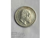 Row of silver coin 3 marks 1909 Germany Württemberg