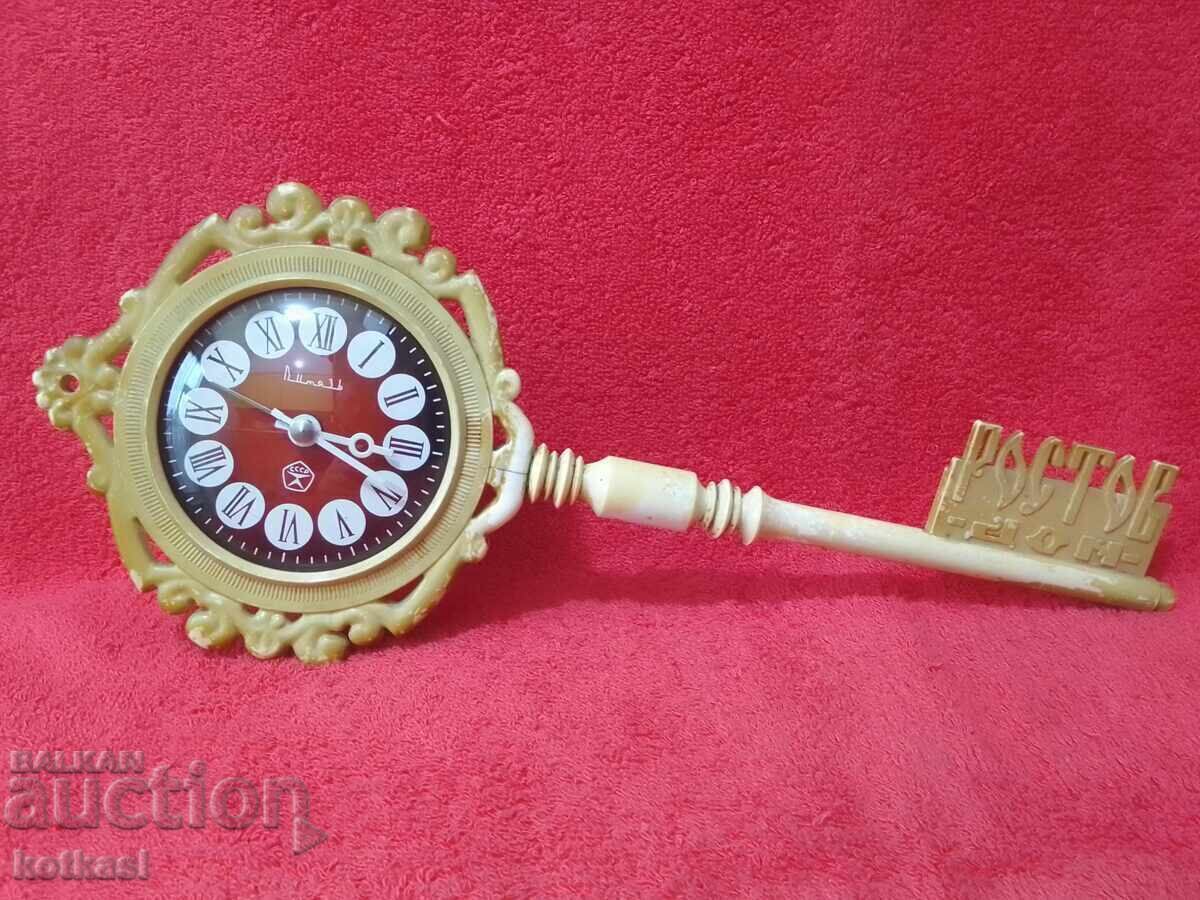 Vintage Watch Key Alarm Clock Vityaz USSR Rostov-on-Don