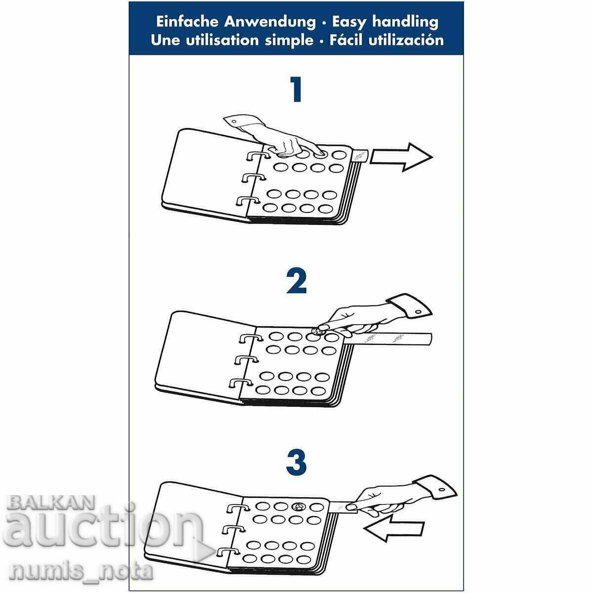Доставка на лукс Албум за 2 -еврови монети VISTA на Leuchtturm + касета Доставка на лукс Албум за 2 -еврови монети VISTA на Leuchtturm + касета