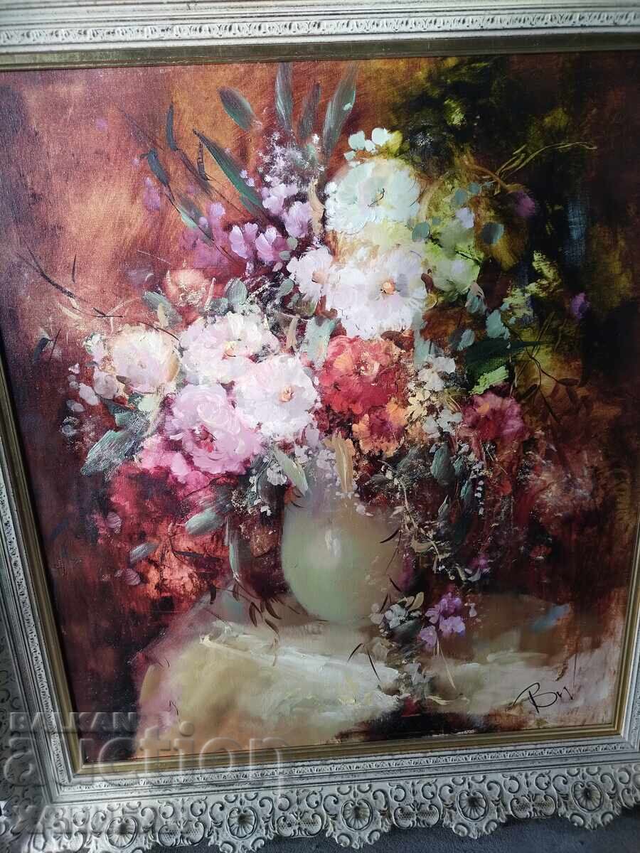 A VERY BEAUTIFUL PAINTING WITH A UNIQUE BAROQUE FRAME with price 450.00 BGN | € 230.08 A VERY BEAUTIFUL PAINTING WITH A UNIQUE BAROQUE FRAME with price 450.00 BGN | € 230.08