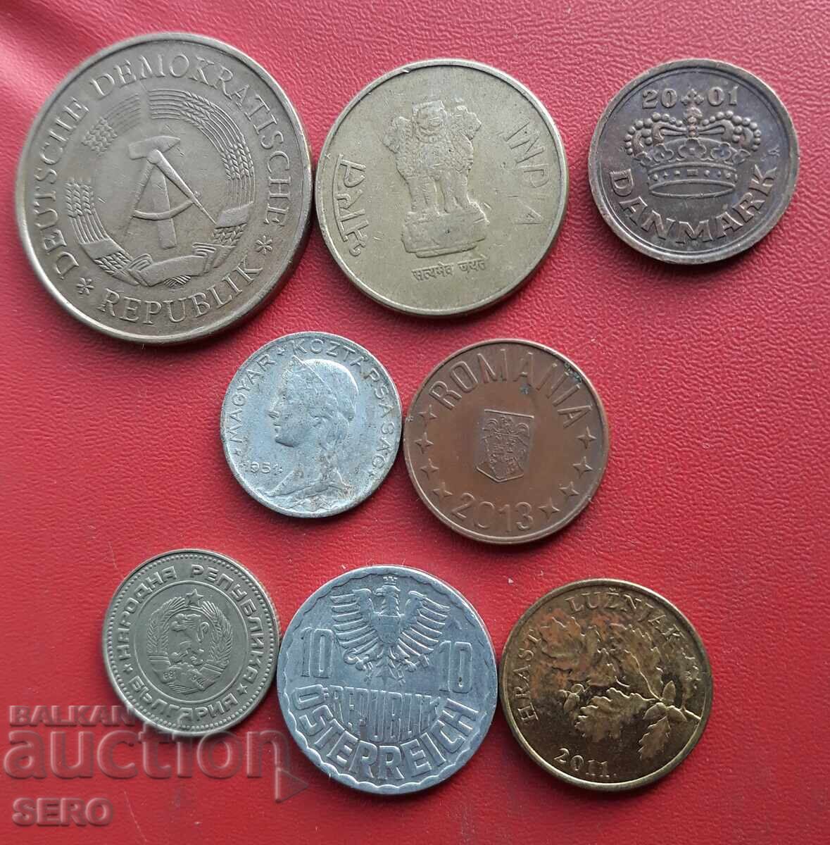 Mixed lot of 8 coins with price 1.01 BGN | € 0.52