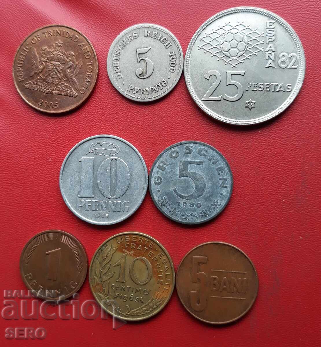 Lot mixt de 8 monede