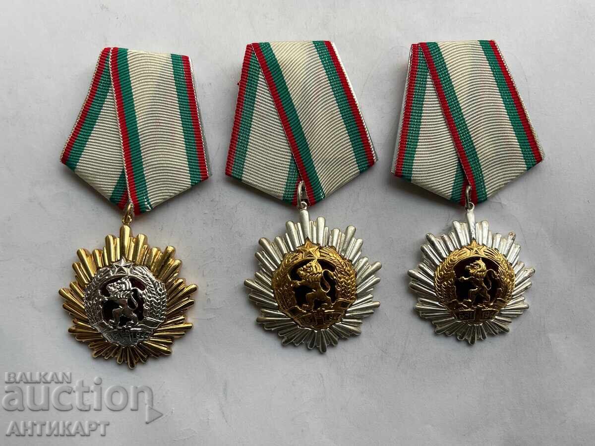 rare order NRB People's Republic of Bulgaria set 1+2+3 st rare order NRB People's Republic of Bulgaria set 1+2+3 st