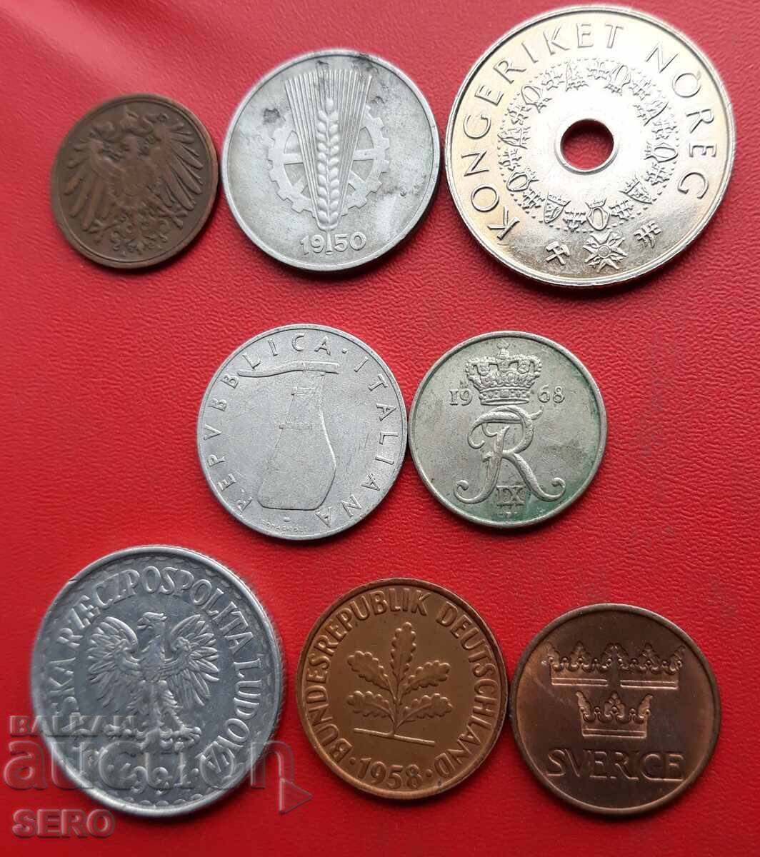 Mixed lot of 8 coins with price 1.01 BGN | € 0.52