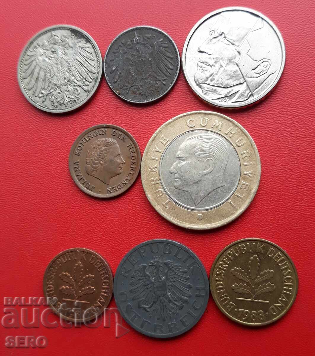 Mixed lot of 8 coins with price 1.01 BGN | € 0.52