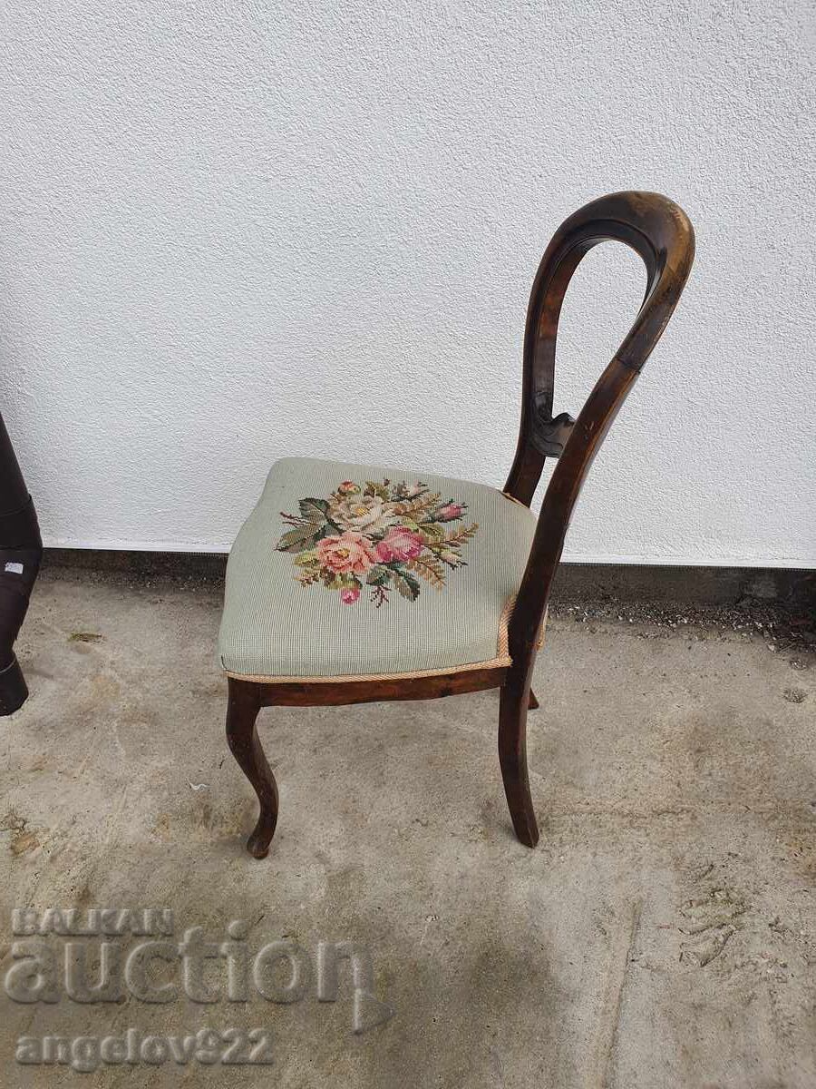 Όμορφη vintage καρέκλα από μασίφ ξύλο!!! - 5