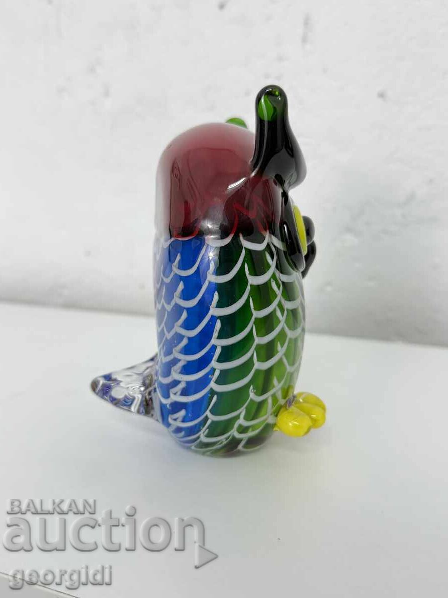 Έγχρωμο γυάλινο ειδώλιο κουκουβάγιας - Murano. №7631 - 5