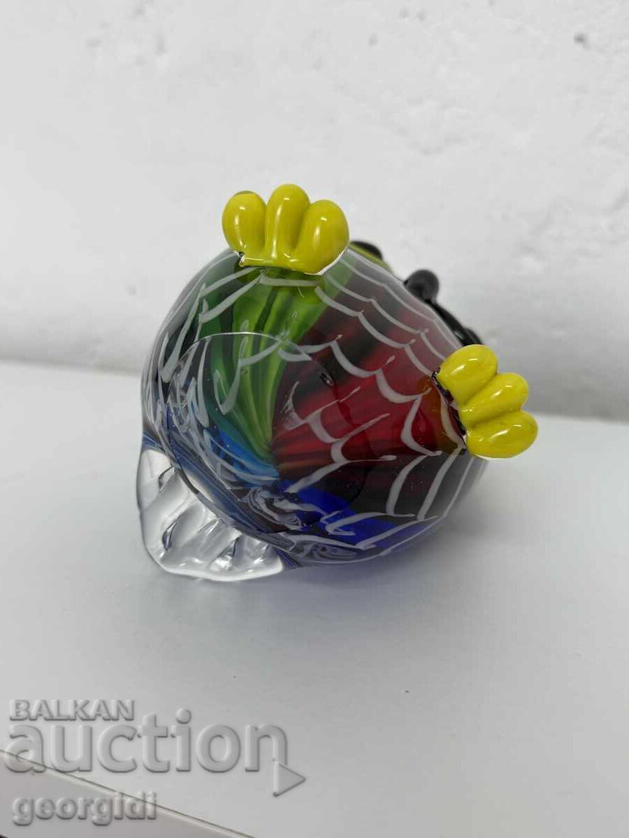 Έγχρωμο γυάλινο ειδώλιο κουκουβάγιας - Murano. №7631 - 7