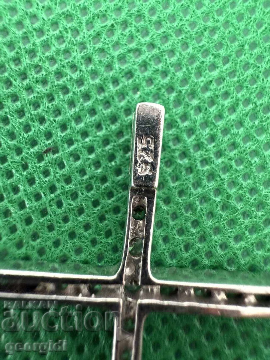 Delivery of Silver cross with zircons. №7632
