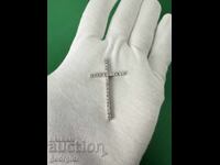 Cruciuliță de argint cu zirconiu. №7632